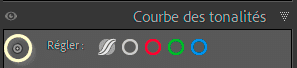 Outil cible du panneau Courbe des tonalités de Lightroom Classic