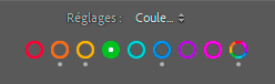 Pastille canaux du Mélangeur de couleurs de Lightroom Classic