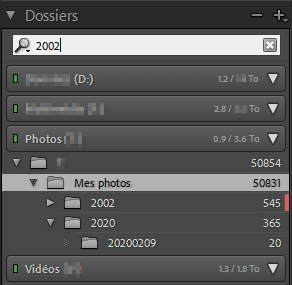Rechercher un dossier par nom