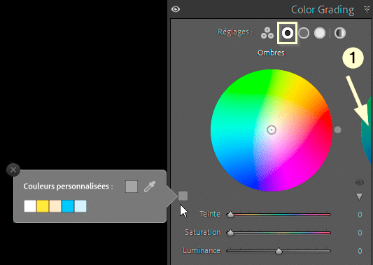 Réglages des Ombres dans le panneau Color Grading de Lightroom Classic