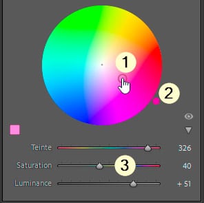 Réinitialiser curseurs et roue chromatique dans le panneau Color Grading de Lightroom Classic