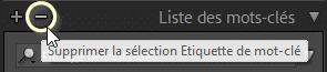 Supprimer un mot-clé du catalogue de Lightroom Classic