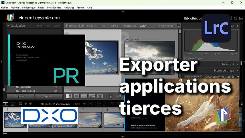Exporter vers des applications tierces avec Lightroom Classic