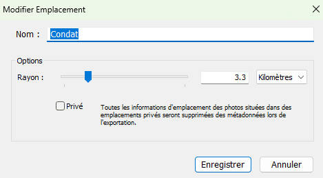 Modifier l'emplacement du module Cartes de Lightroom Classic