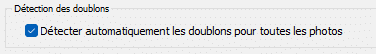 Option : Détecter automatiquement les doublons pour toutes les photos